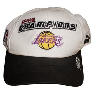 Vintage 2000 Los Angeles Lakers NBA Champions Puma Hat Cap Kobe Shaq